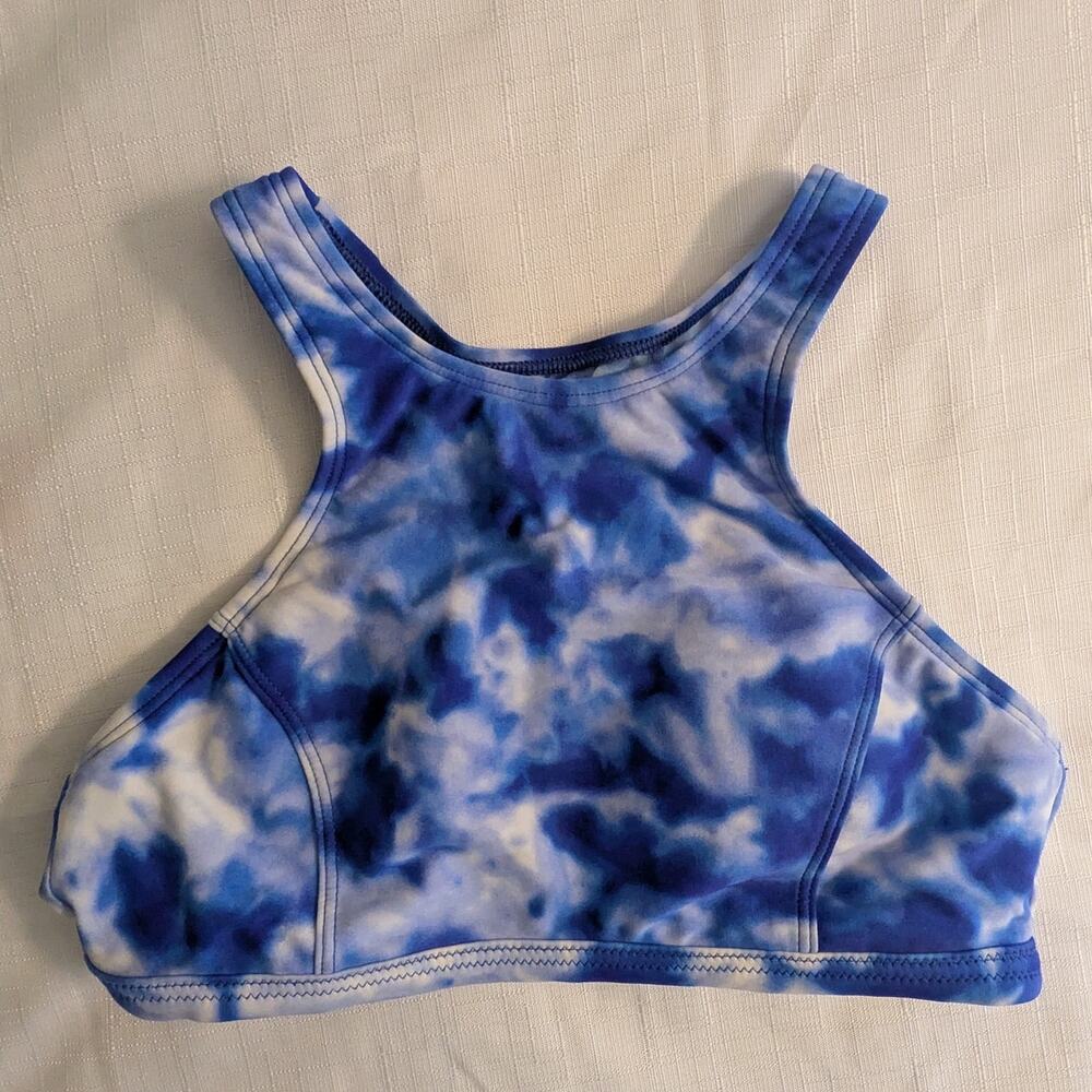 Speedo White & Blue Sports Bra Small